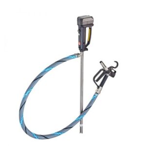 0207-050 | Lutz Drum Pump Set - B2 BATTERY 28-R SL 19" - SS with Univ. Chemical Hose and SS Nozzle